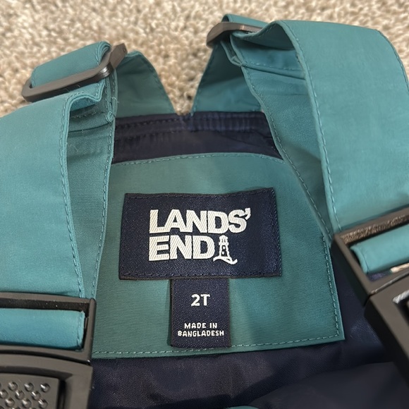 Lands End Squall waterproof snow bibs 2T - Picture 2 of 4